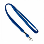Lanyard poliéster presilha e mosquetão metálico personalização total cor azul ultramarino sétima vista