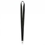 Lanyard poliéster com fios refletores nas bordas personalização total cor preto sétima vista