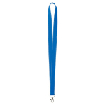 Lanyard poliéster com fios refletores nas bordas personalização total cor azul sétima vista