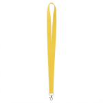 Lanyard poliéster com fios refletores nas bordas personalização total cor amarelo sétima vista