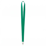 Lanyard poliéster com fios refletores nas bordas personalização total cor verde garrafa sétima vista