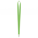 Lanyard poliéster com fios refletores nas bordas personalização total cor verde maçã sétima vista