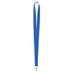Lanyard poliéster com fios refletores nas bordas personalização total cor azul real sétima vista