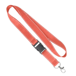 Lanyard de poliéster desmontável fios refletores personalização total cor vermelho sétima vista