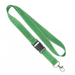 Lanyard de poliéster desmontável fios refletores personalização total cor verde sétima vista