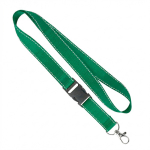 Lanyard de poliéster desmontável fios refletores personalização total cor verde garrafa sétima vista
