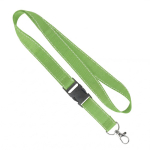 Lanyard de poliéster desmontável fios refletores personalização total cor verde maçã sétima vista
