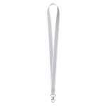 Lanyard poliéster revestimento refletor cinzento personalização total cor branco sétima vista