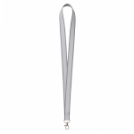 Lanyard poliéster revestimento refletor cinzento personalização total cor cinzento sétima vista