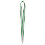 Lanyard poliéster revestimento refletor cinzento personalização total cor verde sétima vista