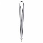 Lanyard poliéster revestimento refletor cinzento personalização total cor cinzento-escuro sétima vista
