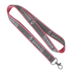 Lanyard poliéster revestimento refletor cinzento personalização total cor fúcsia