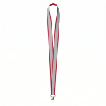Lanyard poliéster revestimento refletor cinzento personalização total cor grená sétima vista