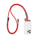 Lanyard ajustável cabo de carga Tipo-C telemóvel personalização total cor vermelho