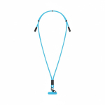 Lanyard ajustável cabo de carga Tipo-C telemóvel personalização total cor ciano sétima vista