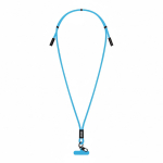 Lanyard ajustável cabo de carga Tipo-C telemóvel personalização total cor ciano vista principal