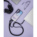 Lanyard ajustável para telemóvel Tipo-C personalização total cor preto