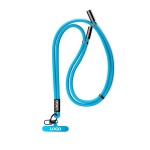 Lanyard ajustável para telemóvel Tipo-C personalização total cor ciano