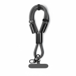 Lanyard para telemóvel de cordão curto Tipo-C personalização total cor preto sétima vista