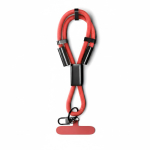 Lanyard para telemóvel de cordão curto Tipo-C personalização total cor vermelho sétima vista