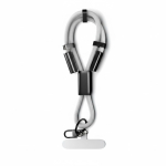 Lanyard para telemóvel de cordão curto Tipo-C personalização total cor branco sétima vista