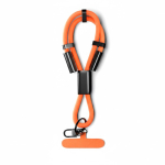 Lanyard para telemóvel de cordão curto Tipo-C personalização total cor cor-de-laranja sétima vista