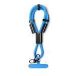Lanyard para telemóvel de cordão curto Tipo-C personalização total cor ciano sétima vista