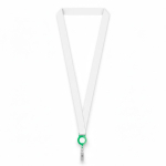 Lanyard de poliéster porta-credenciais retráctil personalização total cor verde garrafa sétima vista