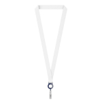 Lanyard de poliéster porta-credenciais retráctil personalização total cor azul ultramarino sétima vista
