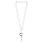 Lanyard de poliéster porta-credenciais retráctil personalização total cor preto sétima vista