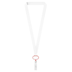 Lanyard de poliéster porta-credenciais retráctil personalização total cor vermelho sétima vista