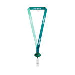 Lanyard de poliéster porta-credenciais retráctil personalização total cor verde garrafa