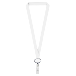 Lanyard de poliéster porta-credenciais retráctil personalização total cor azul ultramarino sétima vista