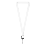 Lanyard porta-credenciais poliéster para sublimar personalização total cor preto sétima vista