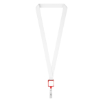 Lanyard porta-credenciais poliéster para sublimar personalização total cor vermelho sétima vista