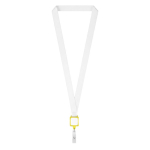 Lanyard porta-credenciais poliéster para sublimar personalização total cor amarelo sétima vista