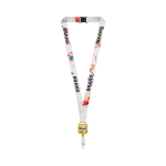 Lanyard porta-credenciais poliéster para sublimar personalização total cor amarelo