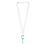 Lanyard porta-credenciais poliéster para sublimar personalização total cor verde garrafa sétima vista