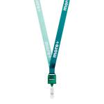 Lanyard porta-credenciais poliéster para sublimar personalização total cor verde garrafa