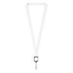 Lanyard porta-credenciais poliéster para sublimar personalização total cor azul ultramarino sétima vista