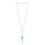 Lanyard poliéster porta-credenciais para sublimar personalização total cor verde garrafa sétima vista