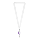 Lanyard poliéster porta-credenciais para sublimar personalização total cor violeta sétima vista