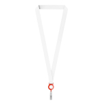 Lanyard porta-credenciais de rPET para sublimar personalização total cor vermelho sétima vista