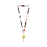 Lanyard porta-credenciais de rPET para sublimar personalização total cor amarelo