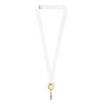 Lanyard porta-credenciais de rPET para sublimar personalização total cor cor-de-laranja sétima vista