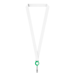 Lanyard porta-credenciais de rPET para sublimar personalização total cor verde garrafa sétima vista