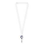 Lanyard porta-credenciais de rPET para sublimar personalização total cor azul-marinho sétima vista