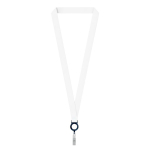 Lanyard porta-credenciais de rPET para sublimar personalização total cor azul ultramarino sétima vista