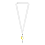 Lanyard porta-credenciais rPET detalhe metálico personalização total cor amarelo sétima vista