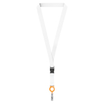 Lanyard desmontável sublimar porta-credenciais personalização total cor cor-de-laranja sétima vista